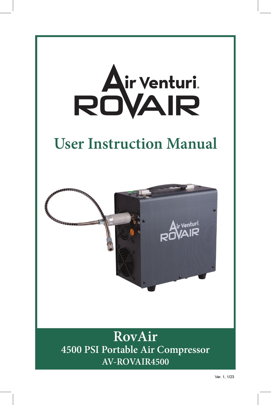 AIR VENTURI ROVAIR USER INSTRUCTION MANUAL Pdf Download ManualsLib