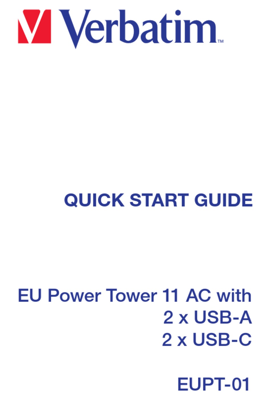VERBATIM EUPT01 QUICK START MANUAL Pdf Download ManualsLib