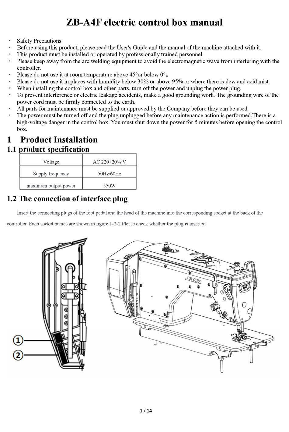 JACK ZBA4F USER MANUAL Pdf Download ManualsLib