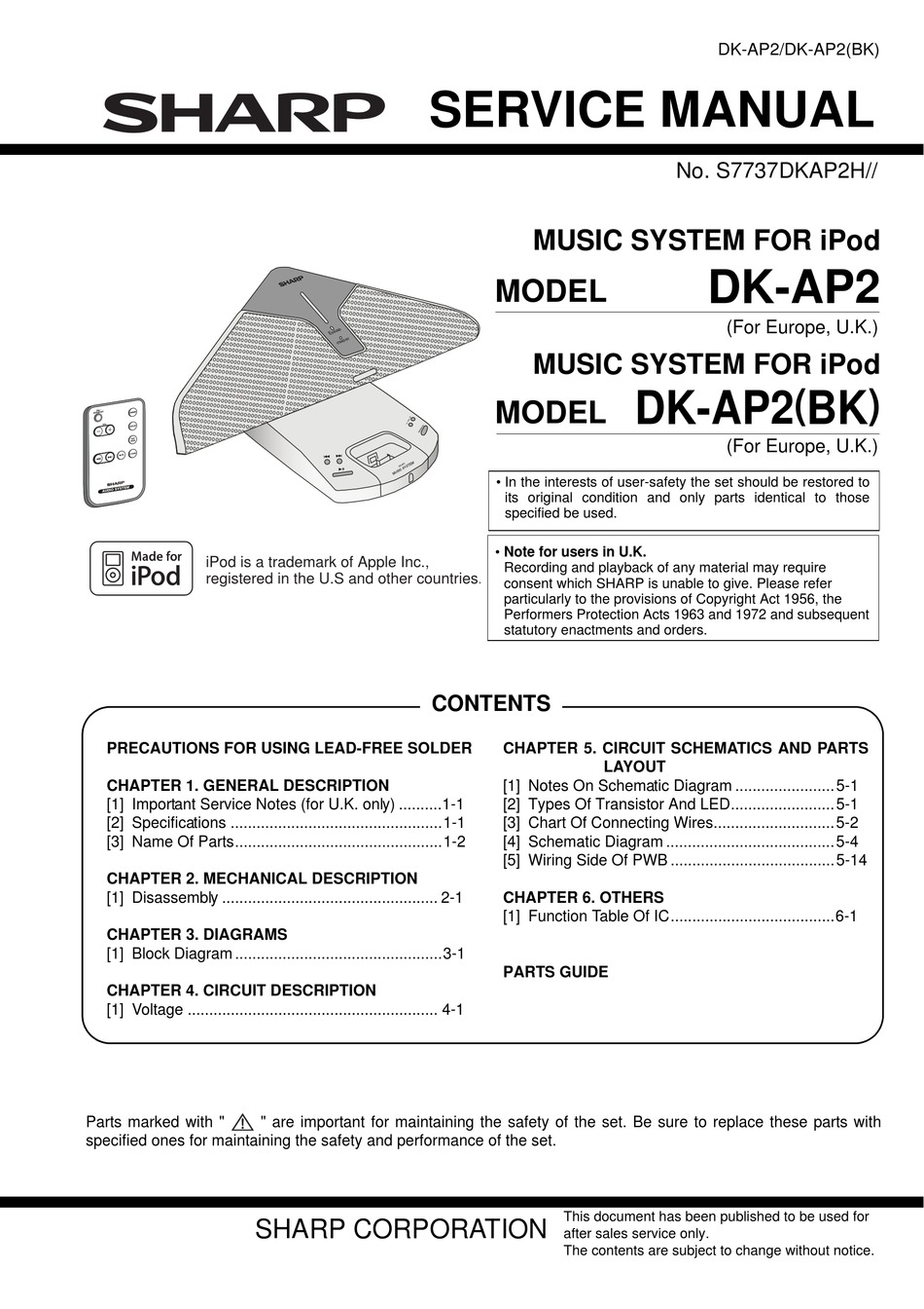 SHARP DKAP2 SERVICE MANUAL Pdf Download ManualsLib