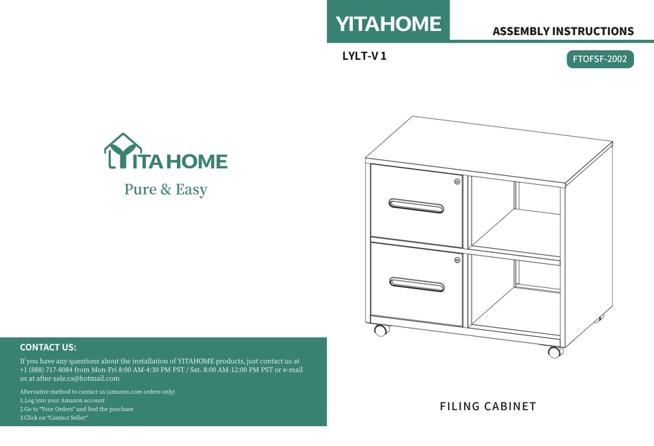 YITAHOME FTOFSF2002 ASSEMBLY INSTRUCTIONS MANUAL Pdf Download ManualsLib