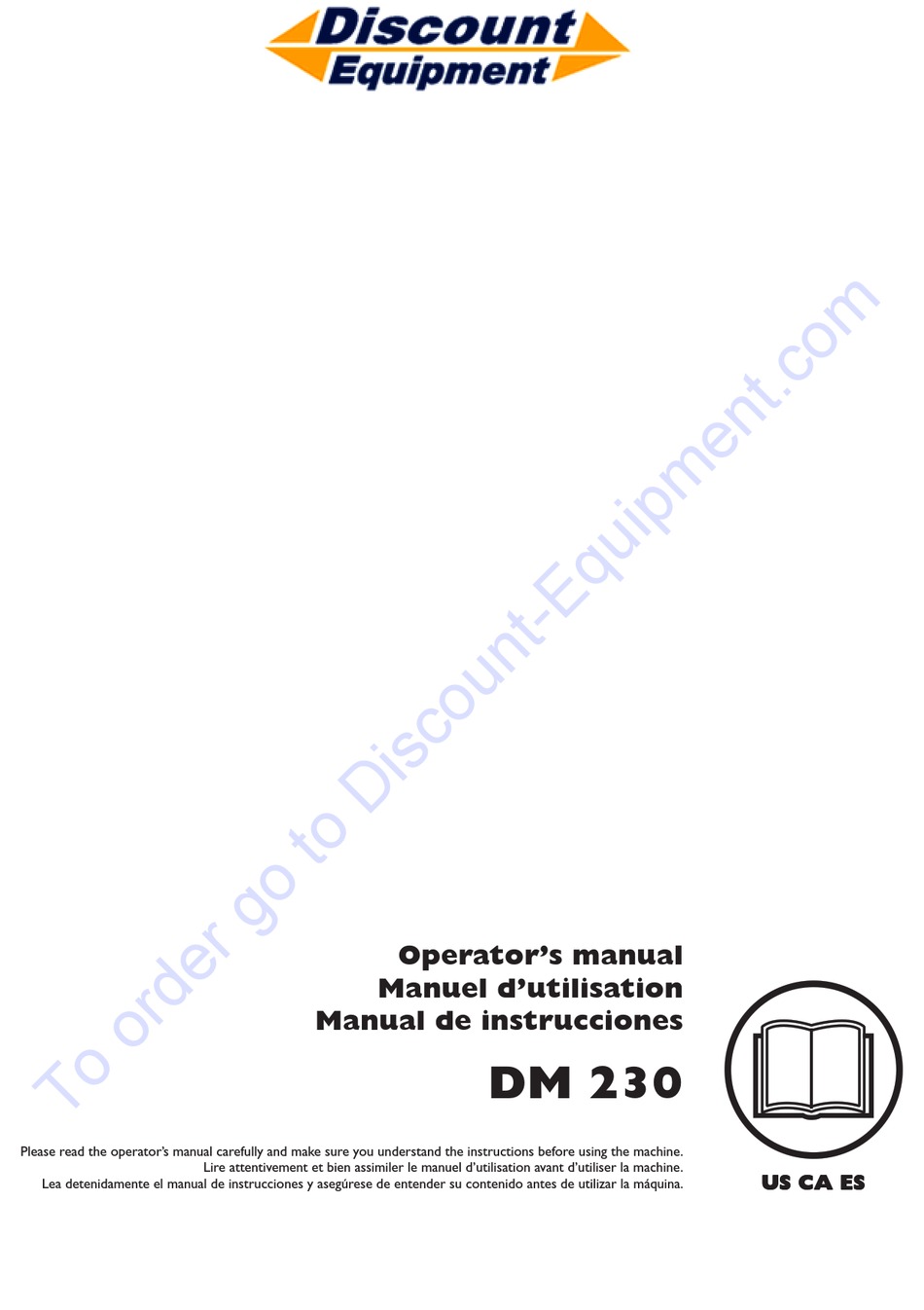 DISCOUNT EQUIPMENT DM 230 OPERATOR'S MANUAL Pdf Download ManualsLib
