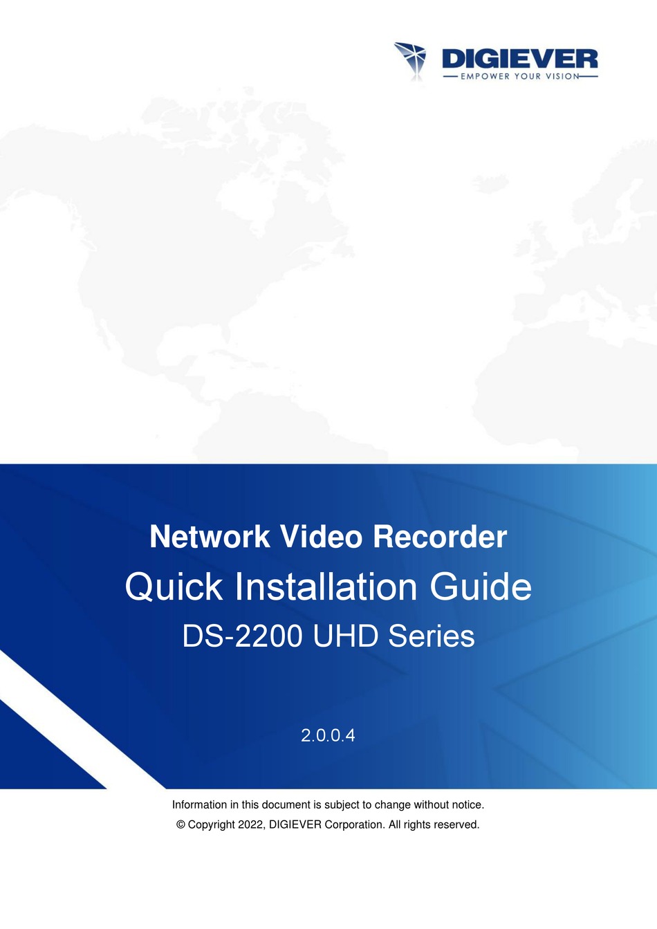 DIGIEVER DS2200 UHD SERIES QUICK INSTALLATION MANUAL Pdf Download