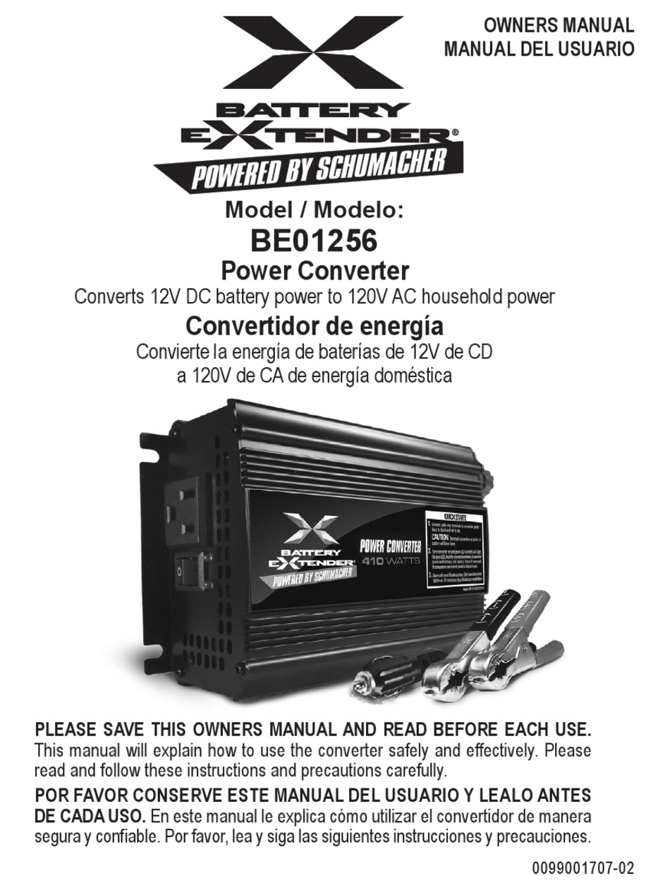 SCHUMACHER ELECTRIC BATTERY EXTENDER BE01256 OWNER