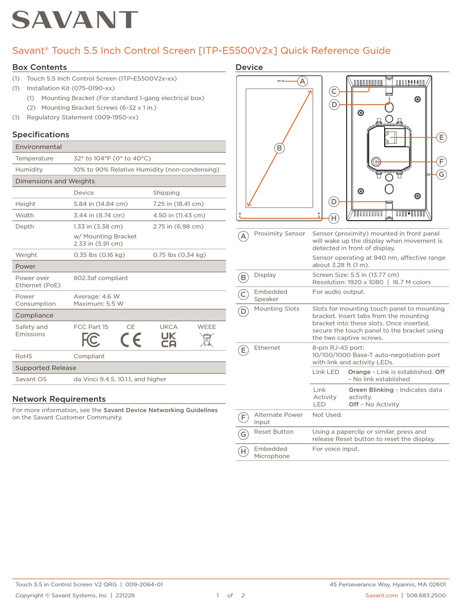 SAVANT ITPE5500V2X QUICK REFERENCE MANUAL Pdf Download ManualsLib