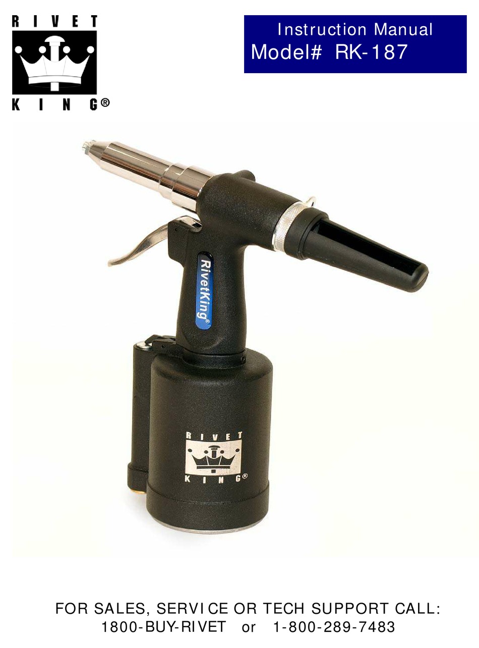 RIVET KING RK187 INSTRUCTION MANUAL Pdf Download ManualsLib