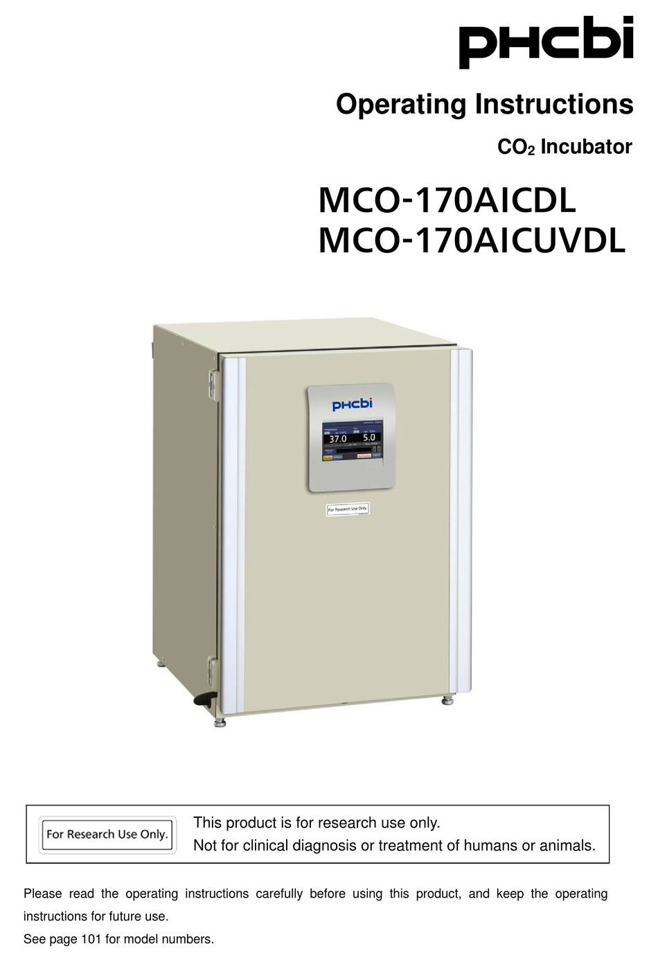 PHCBI MCO170AICDL OPERATING INSTRUCTIONS MANUAL Pdf Download ManualsLib