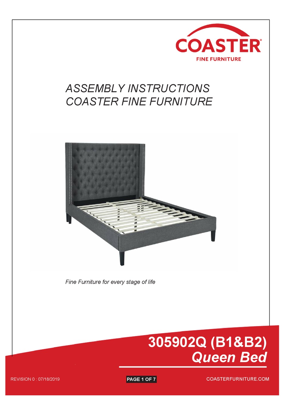 COASTER 305902Q ASSEMBLY INSTRUCTIONS MANUAL Pdf Download ManualsLib