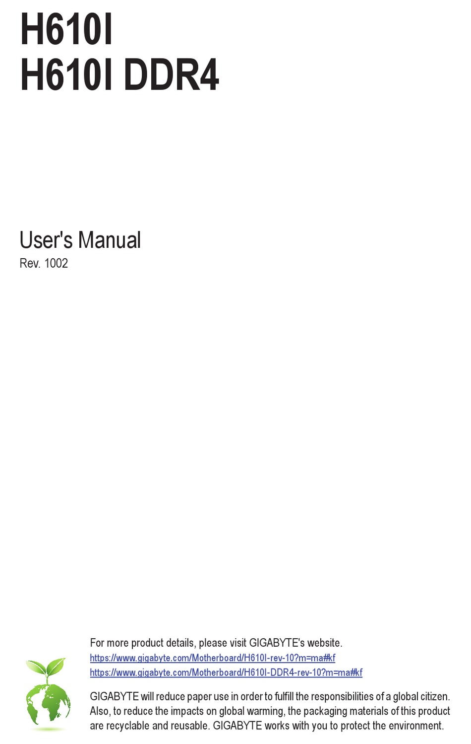 Gigabyte H I User Manual Pdf Download Manualslib