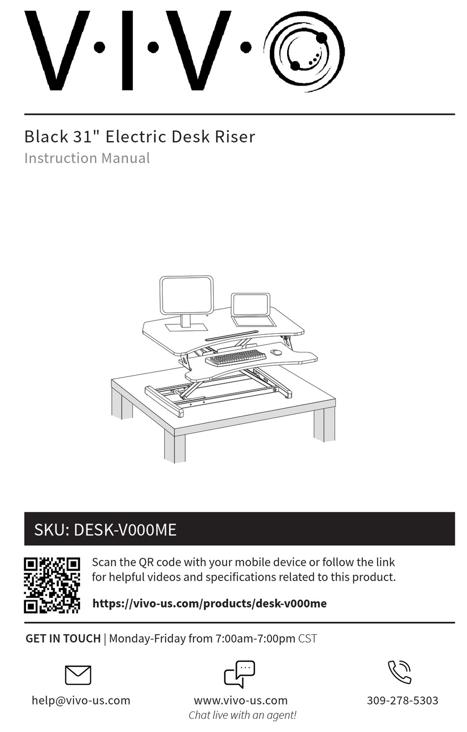 VIVO DESK-V000ME INSTRUCTION MANUAL Pdf Download | ManualsLib