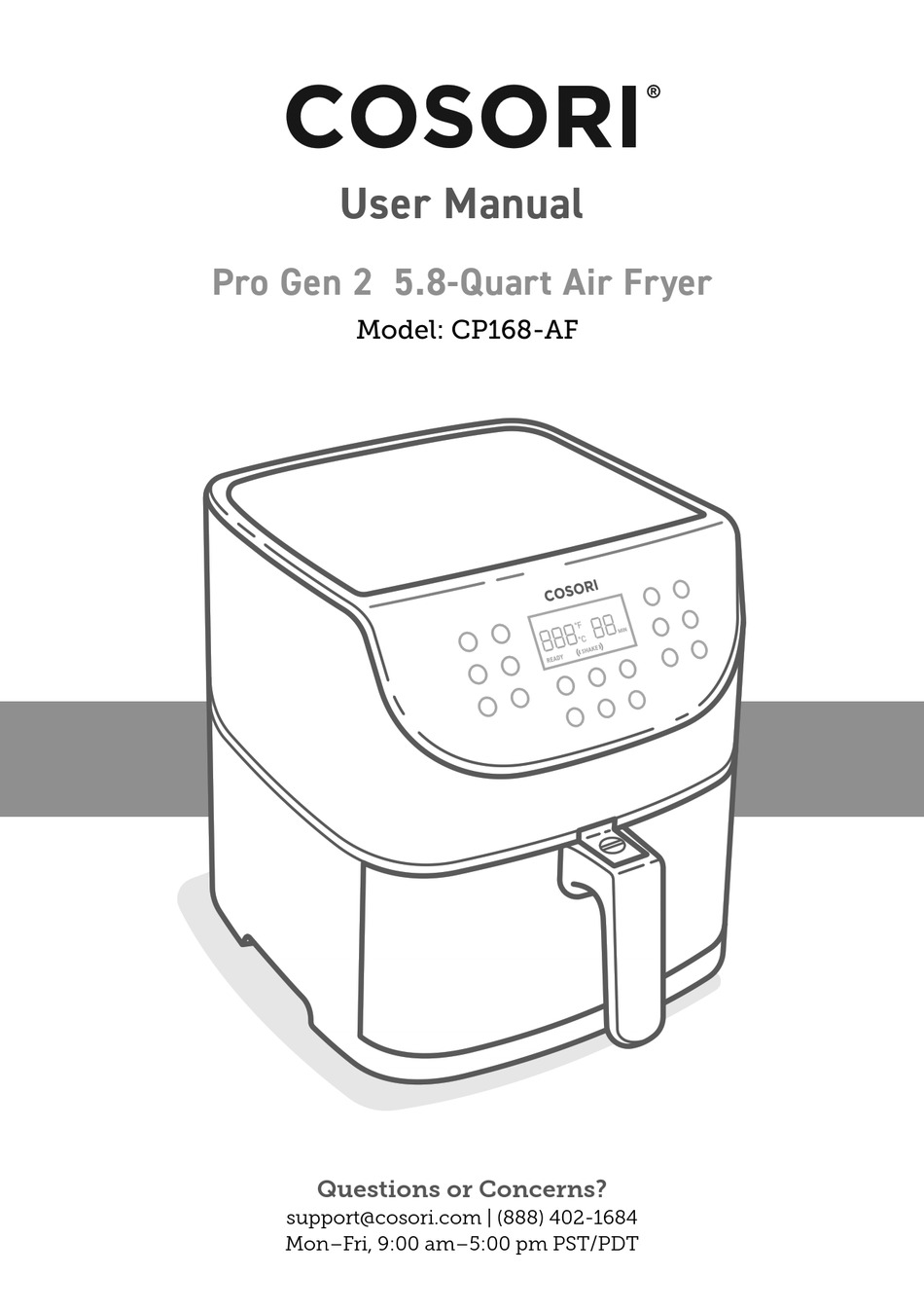 COSORI CP168-AF USER MANUAL Pdf Download | ManualsLib