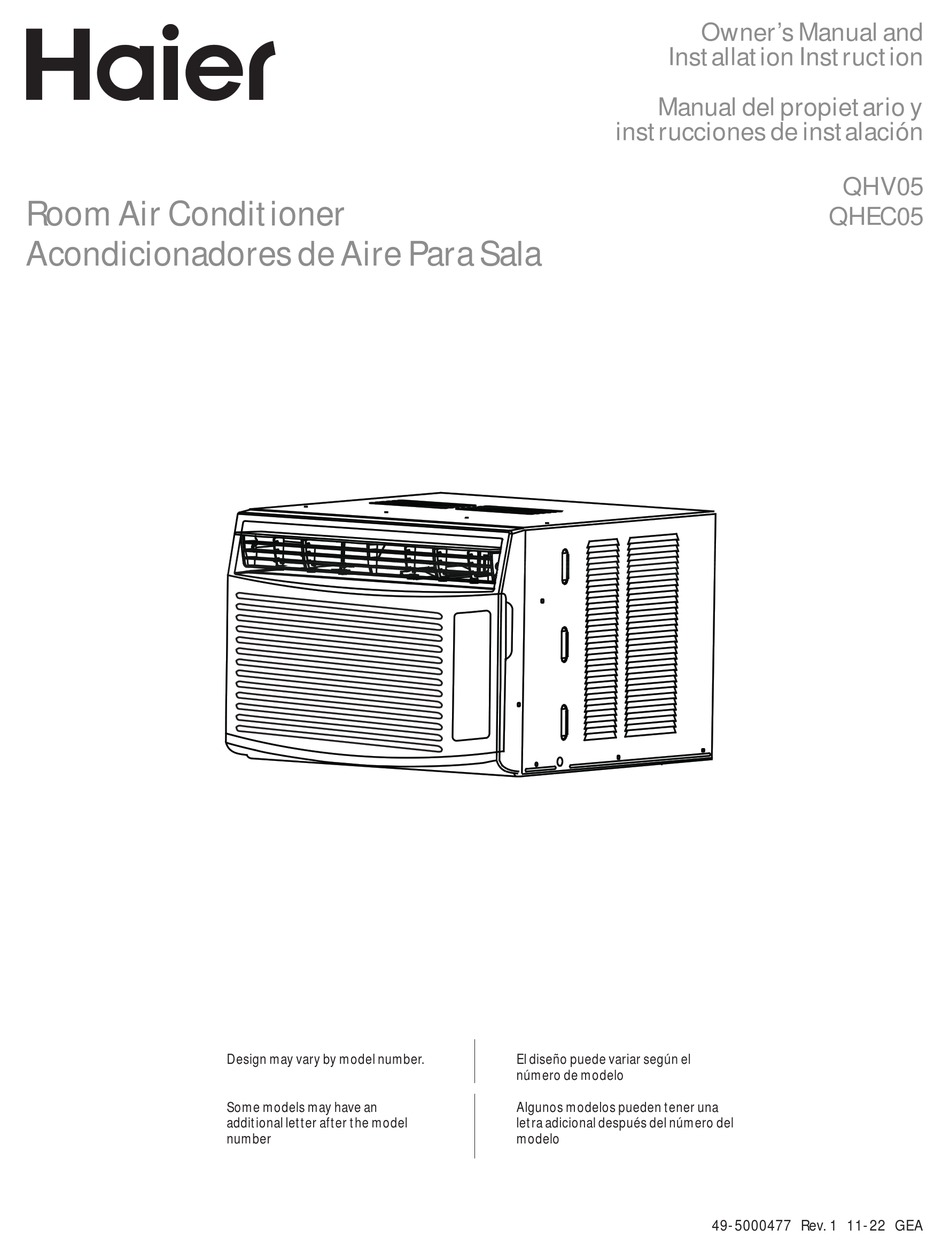 HAIER QHEC OWNER S MANUAL AND INSTALLATION INSTRUCTIONS Pdf Download ManualsLib