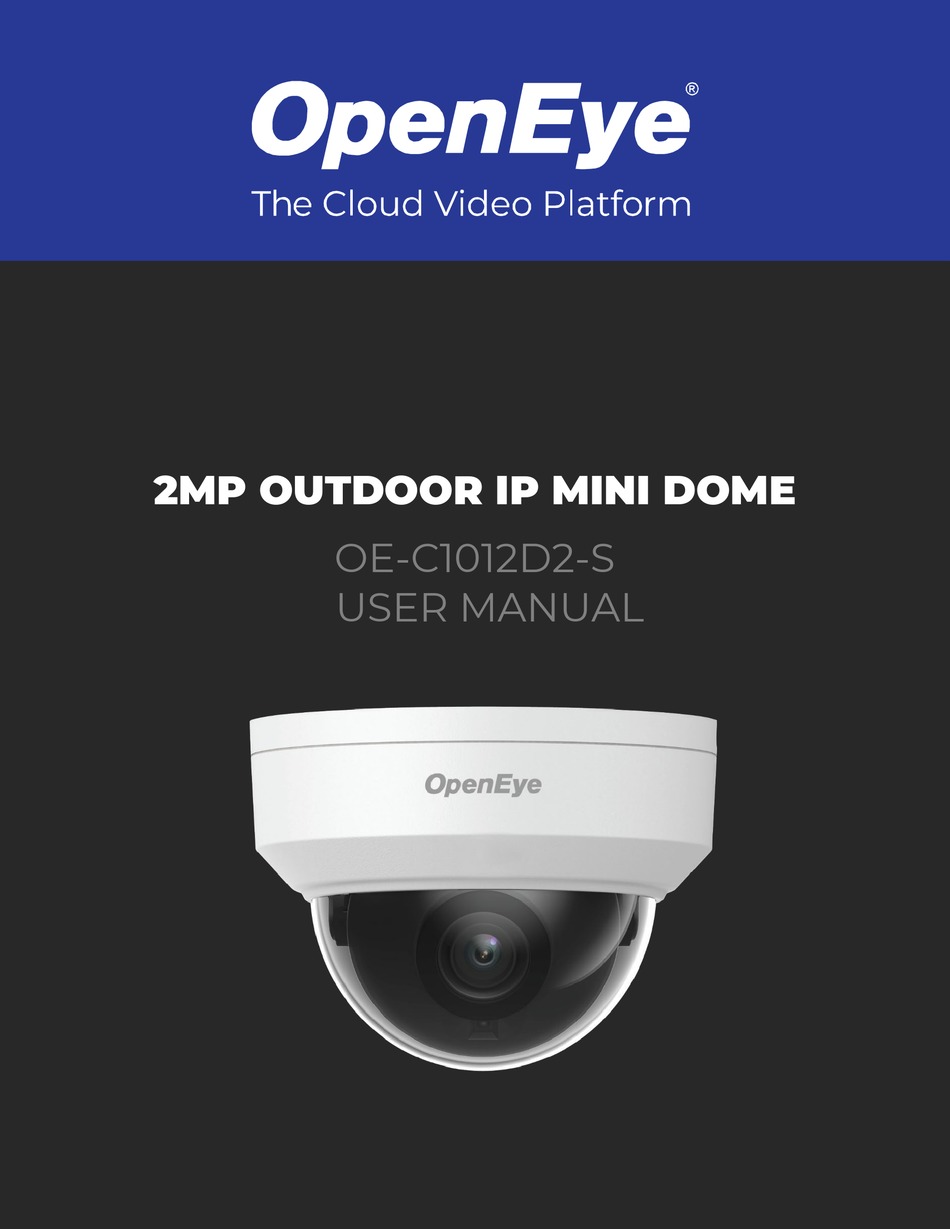 OPENEYE OE-C1012D2-S USER MANUAL Pdf Download | ManualsLib