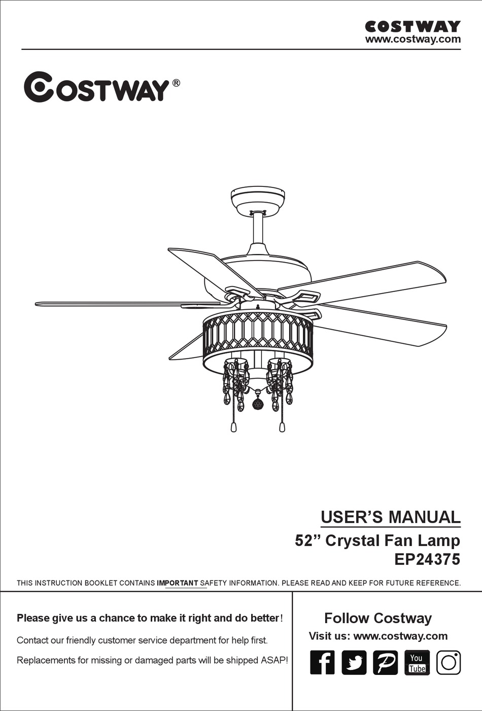 COSTWAY EP24375 USER MANUAL Pdf Download ManualsLib