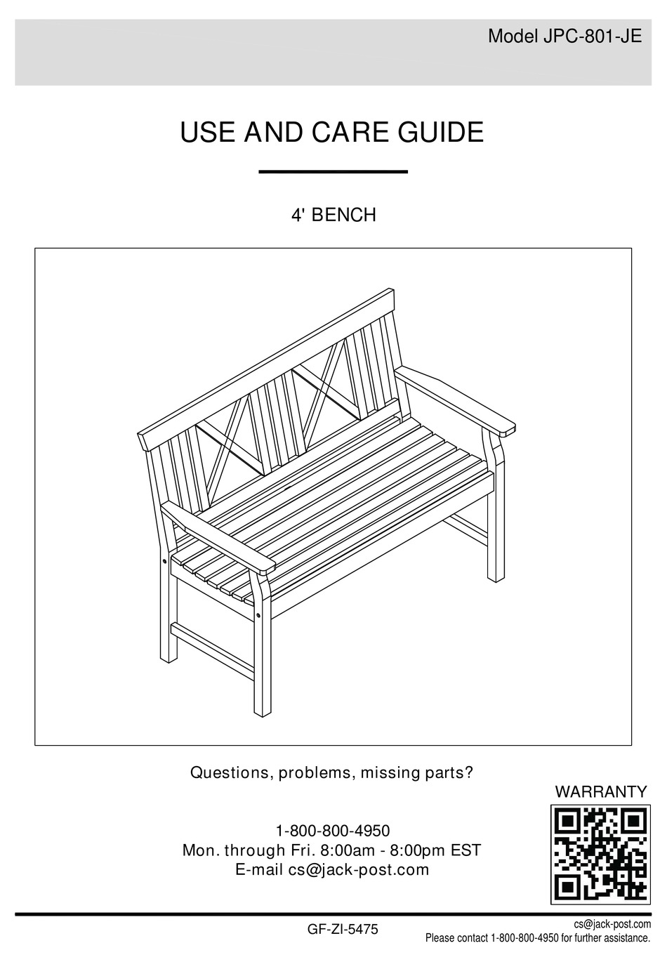 JACKPOST JPC801JE USE AND CARE MANUAL Pdf Download ManualsLib