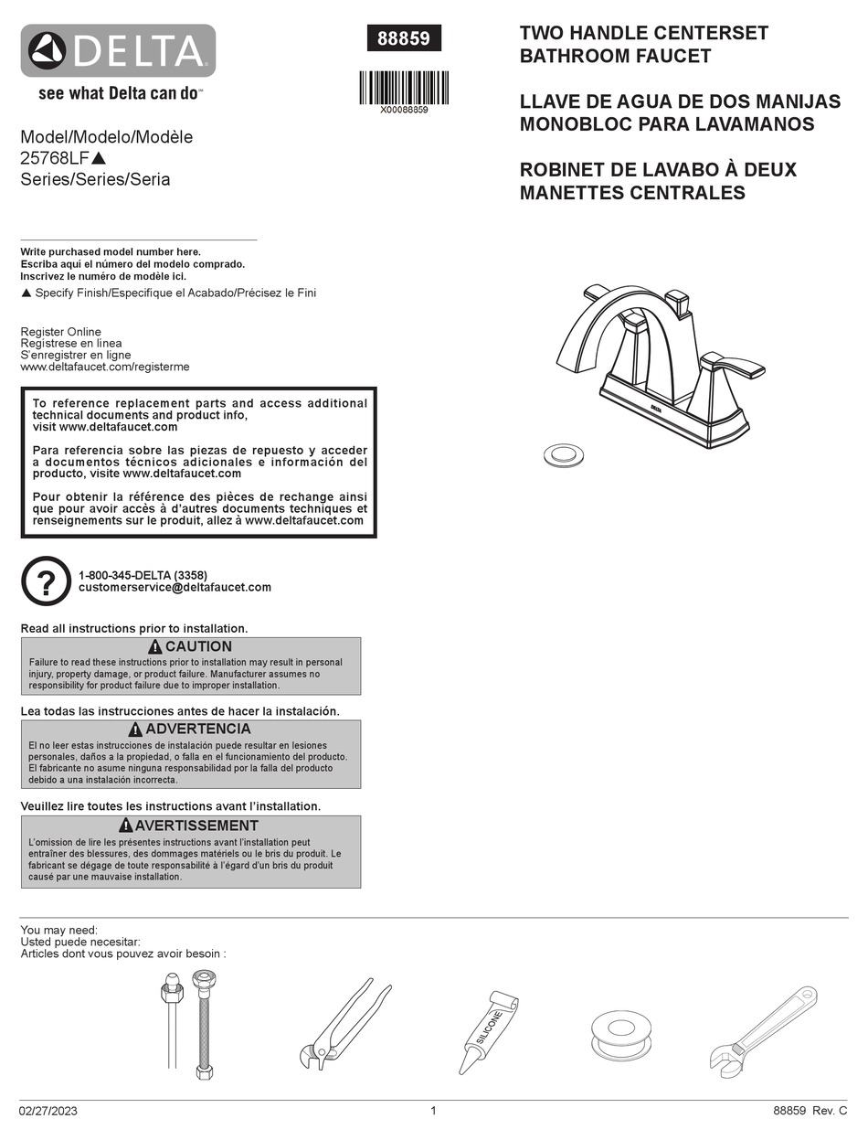 DELTA FLYNN 25768LFOBR QUICK START MANUAL Pdf Download ManualsLib