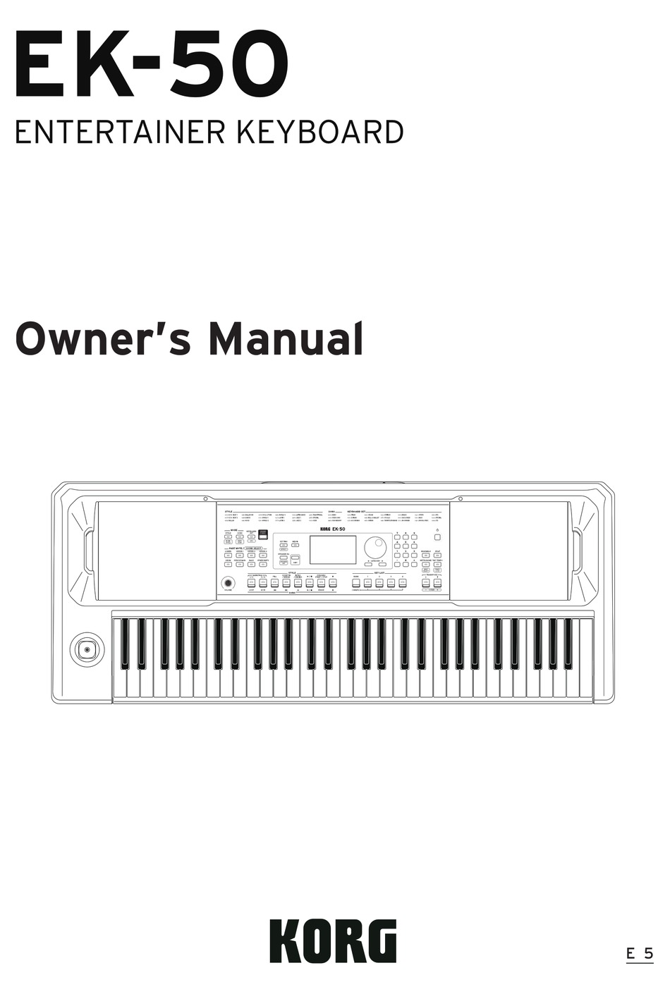 EK50L OWNER'S MANUAL Pdf Download ManualsLib