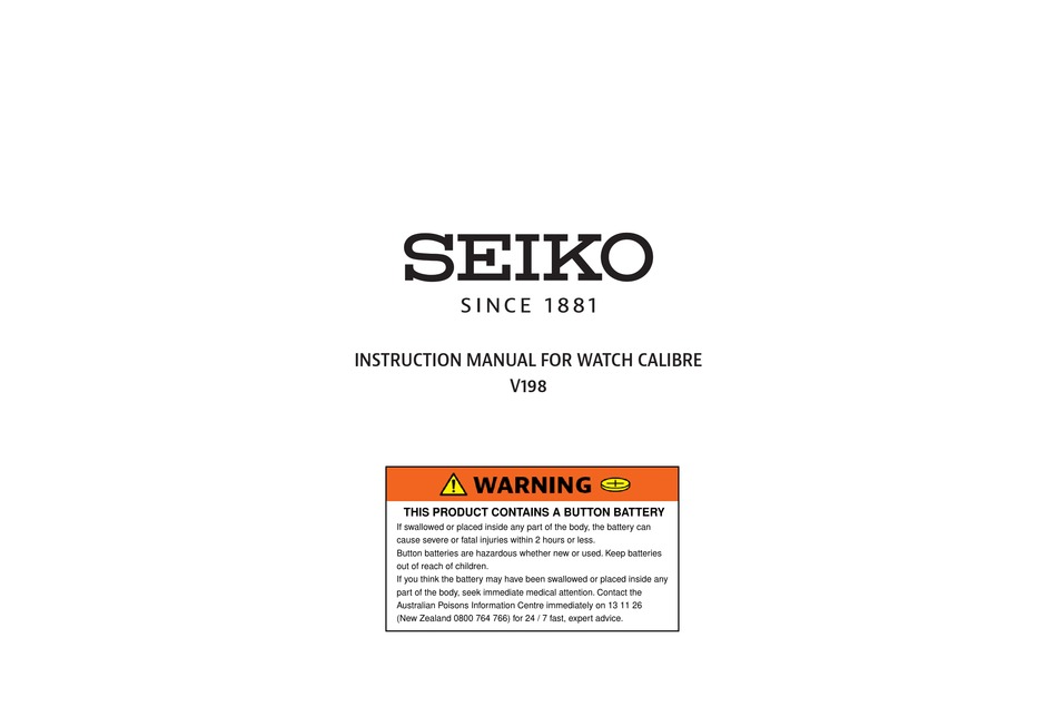 SEIKO COUTURA SSC764P INSTRUCTION MANUAL Pdf Download ManualsLib