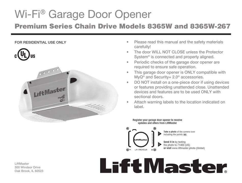 CHAMBERLAIN 8365W MANUAL Pdf Download ManualsLib
