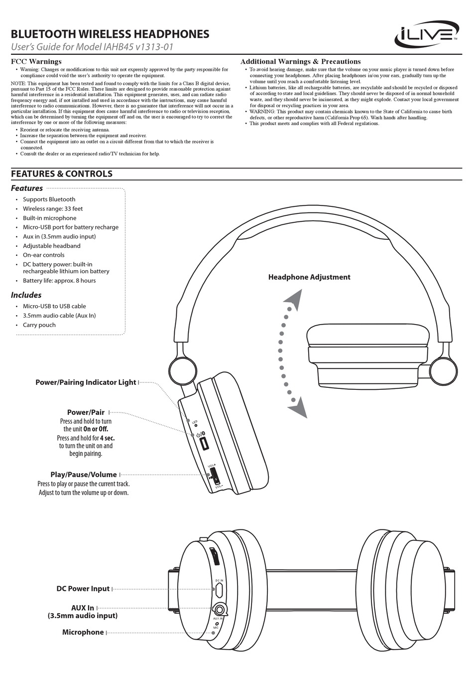 Ilive Iahb45 User Manual Pdf Download Manualslib