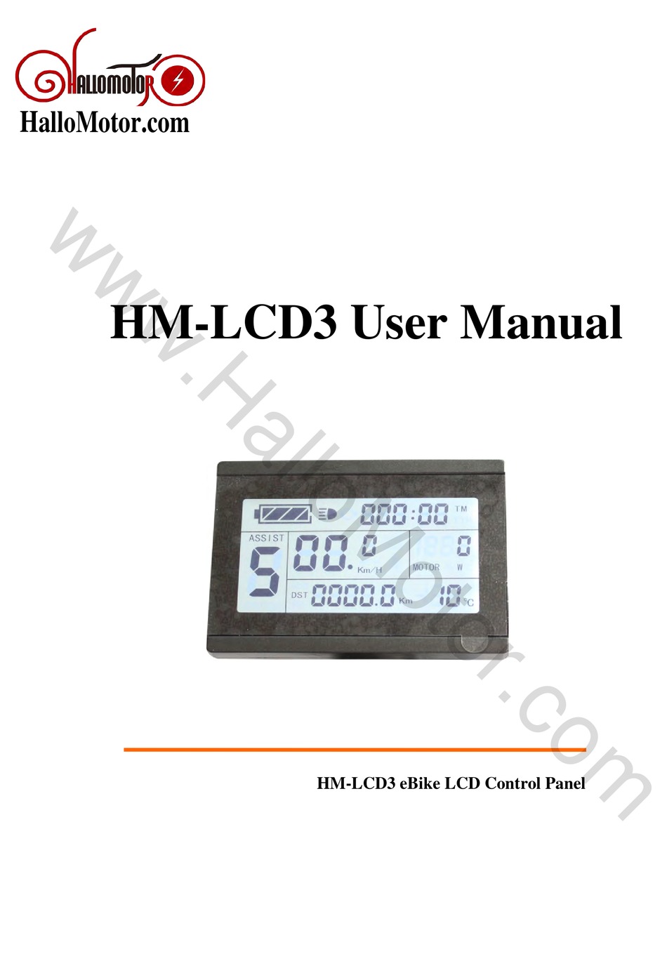 HALLOMOTOR HMLCD3 USER MANUAL Pdf Download ManualsLib
