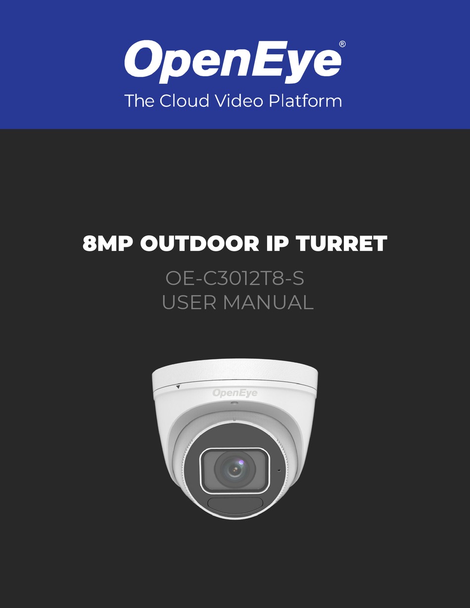 OPENEYE OEC3012T8S USER MANUAL Pdf Download ManualsLib