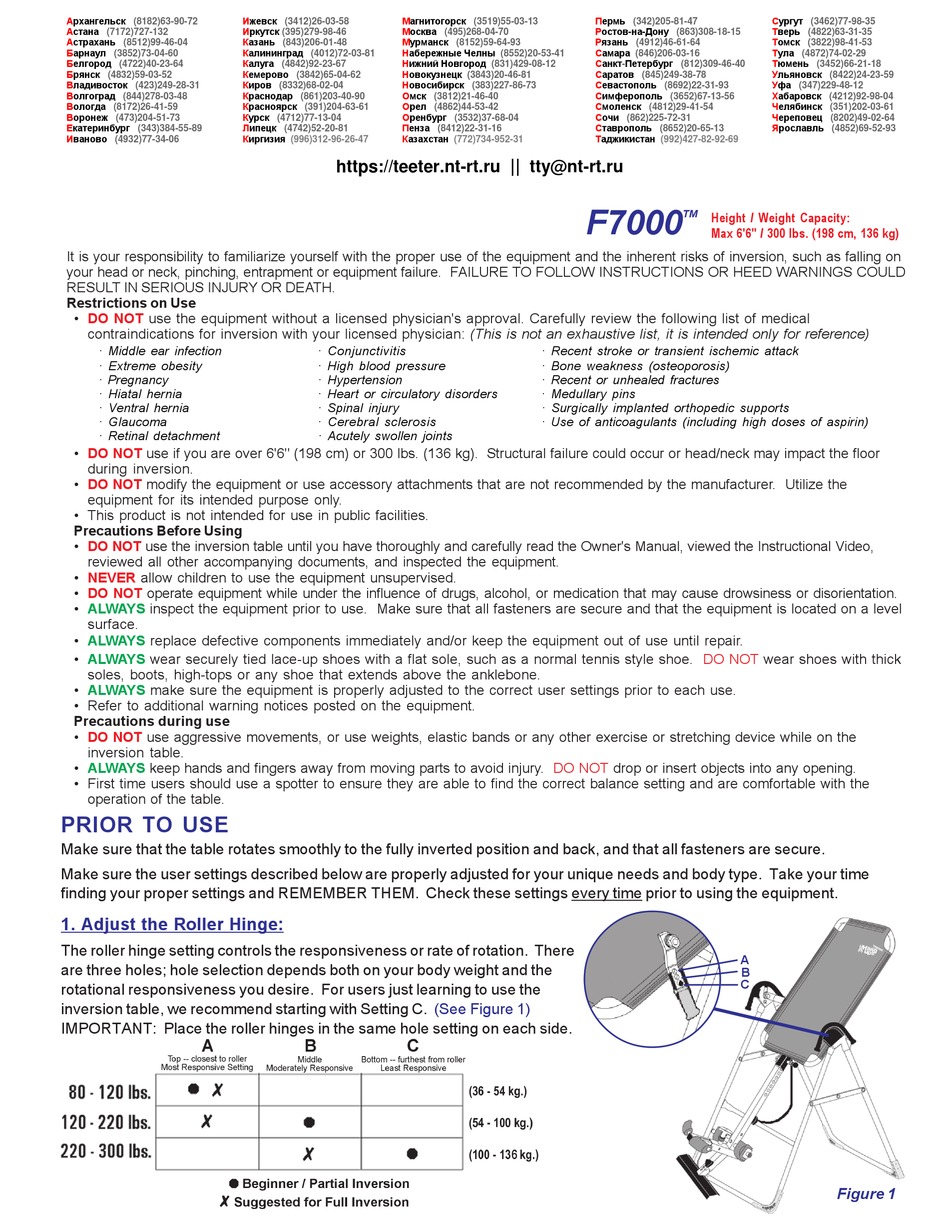 TEETER HANG UPS F7000 QUICK START MANUAL Pdf Download ManualsLib