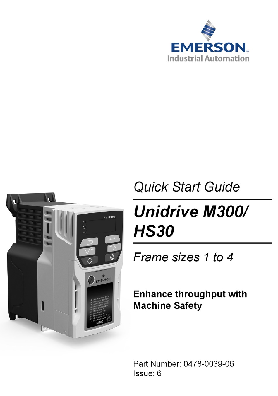 Emerson Unidrive Hs30 Quick Start Manual Pdf Download 