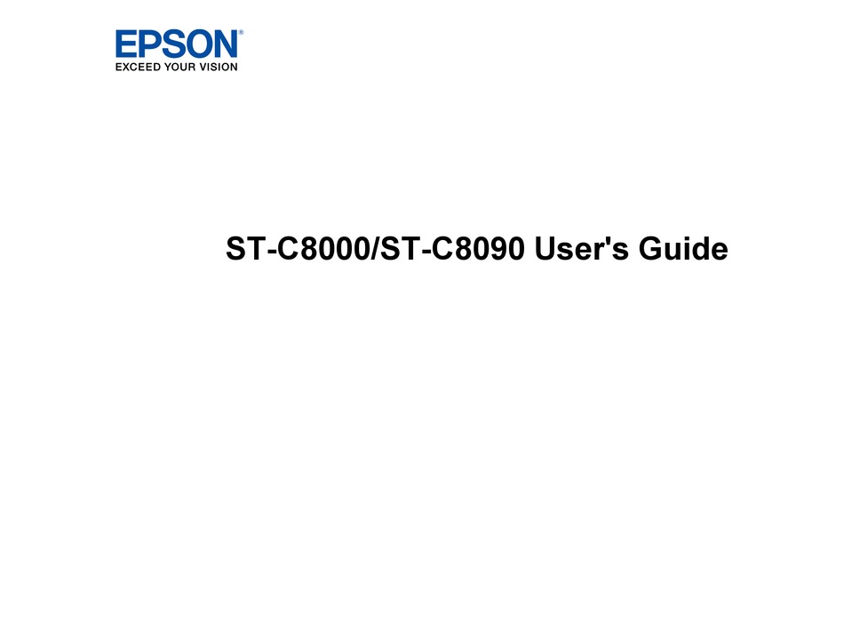 EPSON STC8090 USER MANUAL Pdf Download ManualsLib