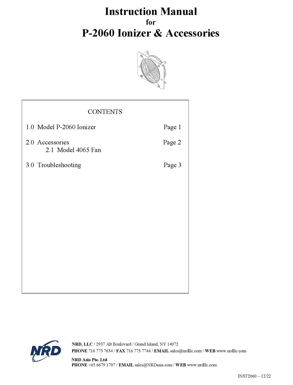 NRD P-2060 INSTRUCTION MANUAL Pdf Download | ManualsLib