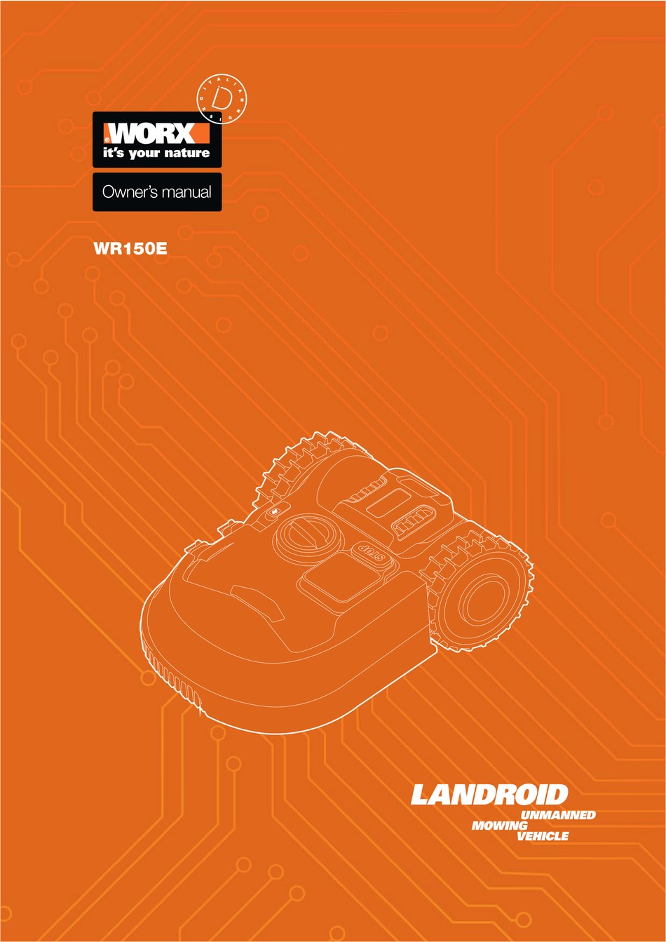 WORX LANDROID WR150E OWNER S MANUAL Pdf Download ManualsLib