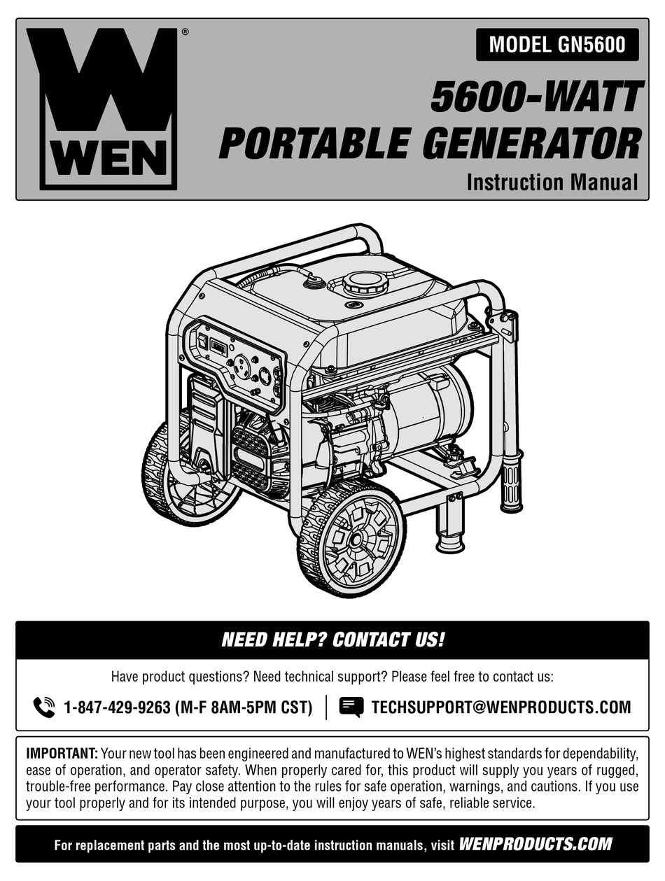 WEN GN5600 INSTRUCTION MANUAL Pdf Download ManualsLib