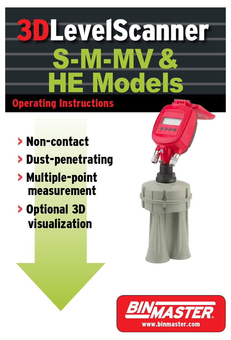 BINMASTER 3DLEVELSCANNER-MVL OPERATING INSTRUCTIONS MANUAL Pdf Download ...