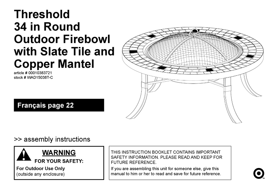 TARGET 00010383721 ASSEMBLY INSTRUCTIONS MANUAL Pdf Download ManualsLib