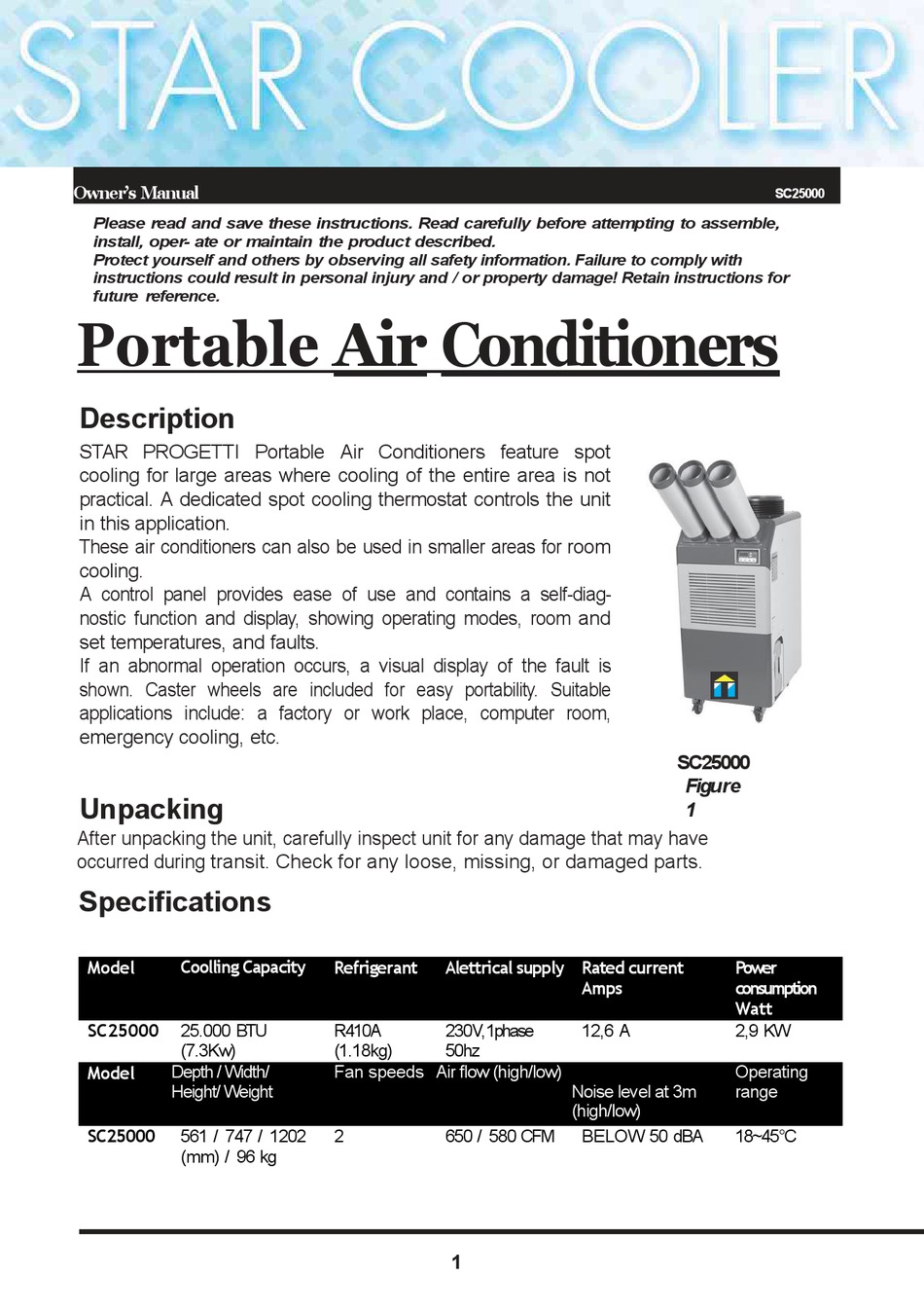 STAR PROGETTI SC25000 OWNER'S MANUAL Pdf Download | ManualsLib