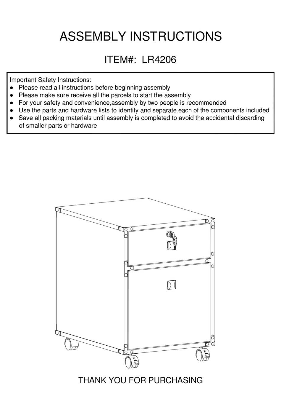 OVERSTOCK LR4206 ASSEMBLY INSTRUCTIONS MANUAL Pdf Download ManualsLib