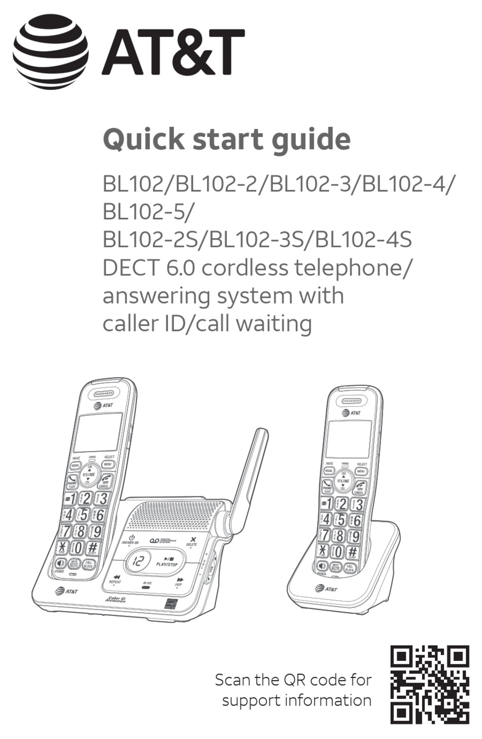 AT&T BL102-2S QUICK START MANUAL Pdf Download | ManualsLib