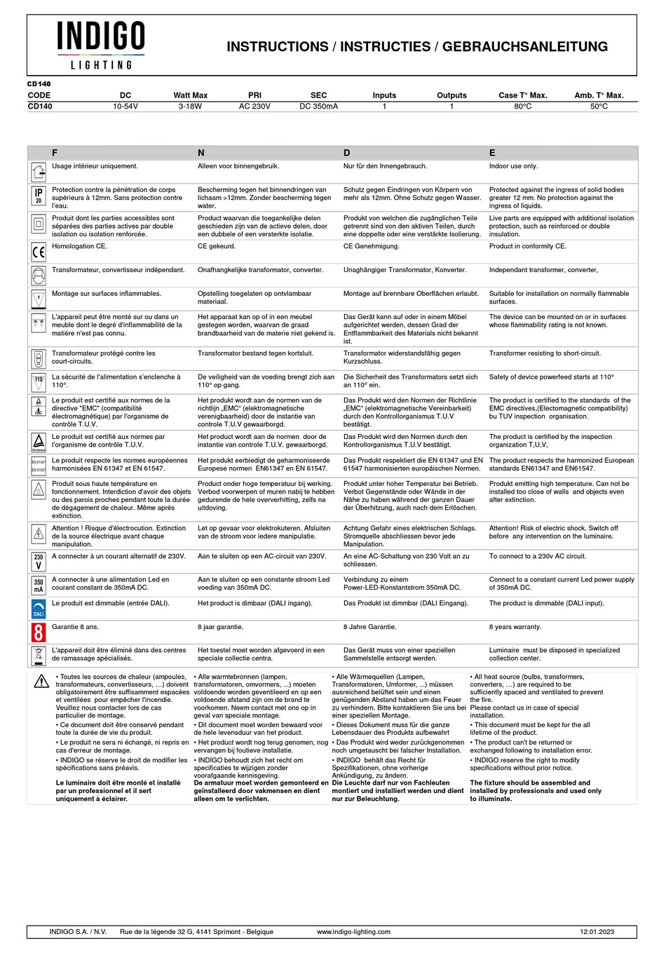 INDIGO CD140 INSTRUCTIONS Pdf Download ManualsLib