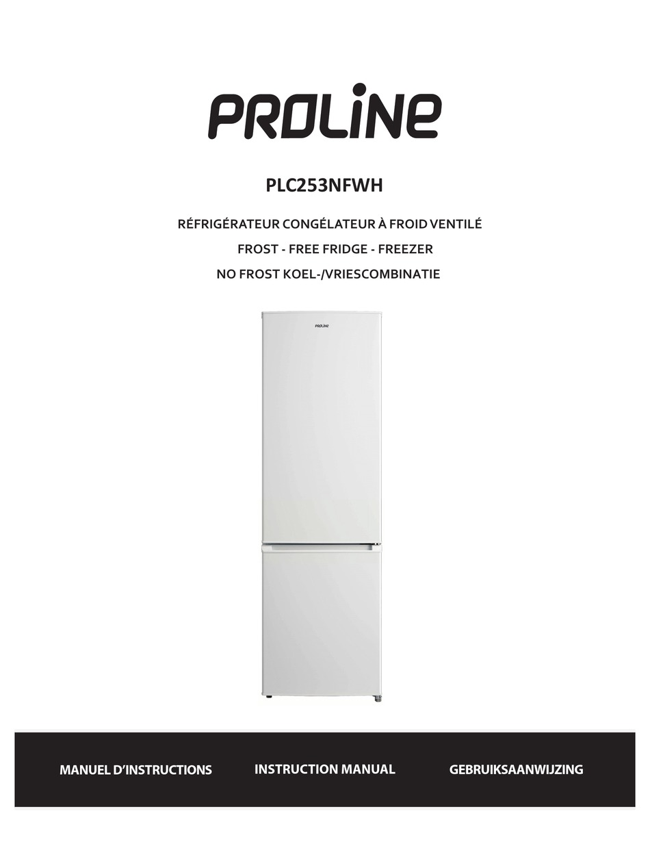 PROLINE PLC253NFWH INSTRUCTION MANUAL Pdf Download ManualsLib