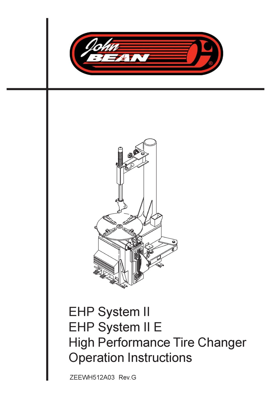 JOHN BEAN EHP SYSTEM SERIES OPERATION INSTRUCTIONS MANUAL Pdf Download