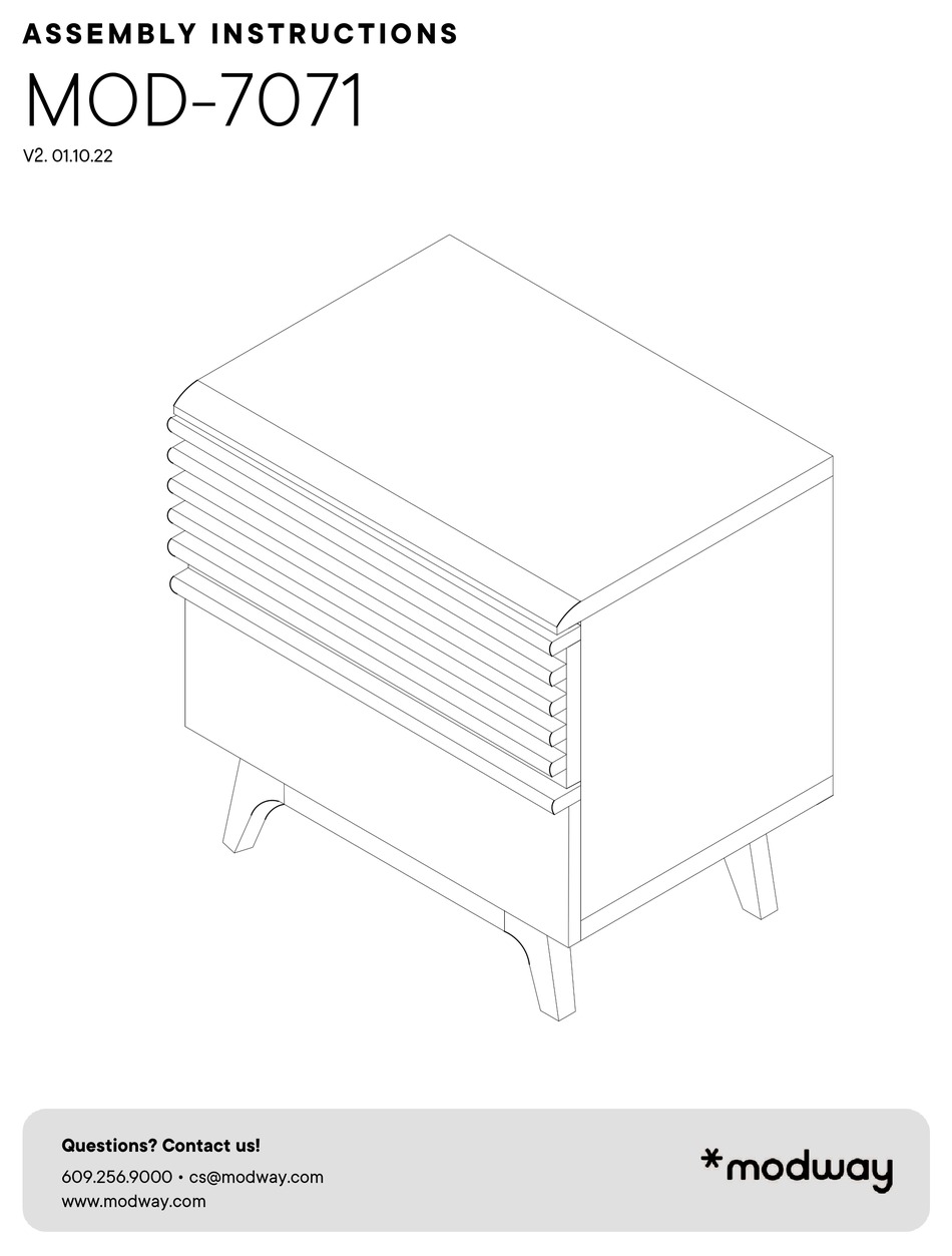 MODWAY RENDER MOD7071 ASSEMBLY INSTRUCTIONS MANUAL Pdf Download