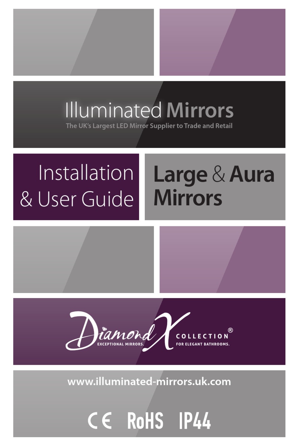 ILLUMINATED MIRRORS DIAMOND X LARGE INSTALLATION & USER MANUAL Pdf