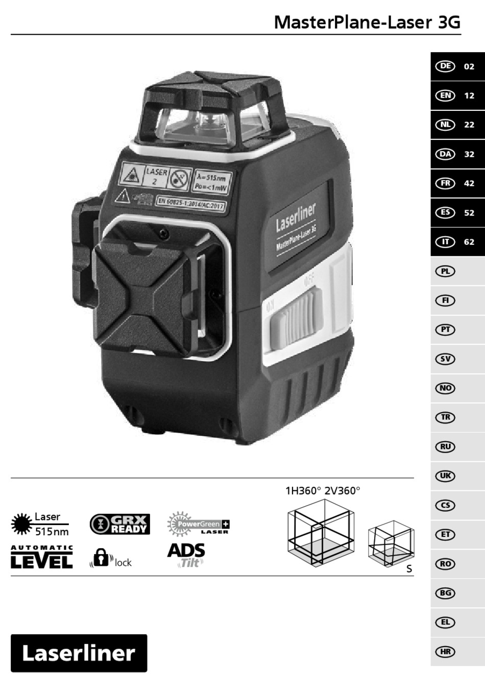 LASERLINE MASTERPLANELASER 3G MANUAL Pdf Download ManualsLib