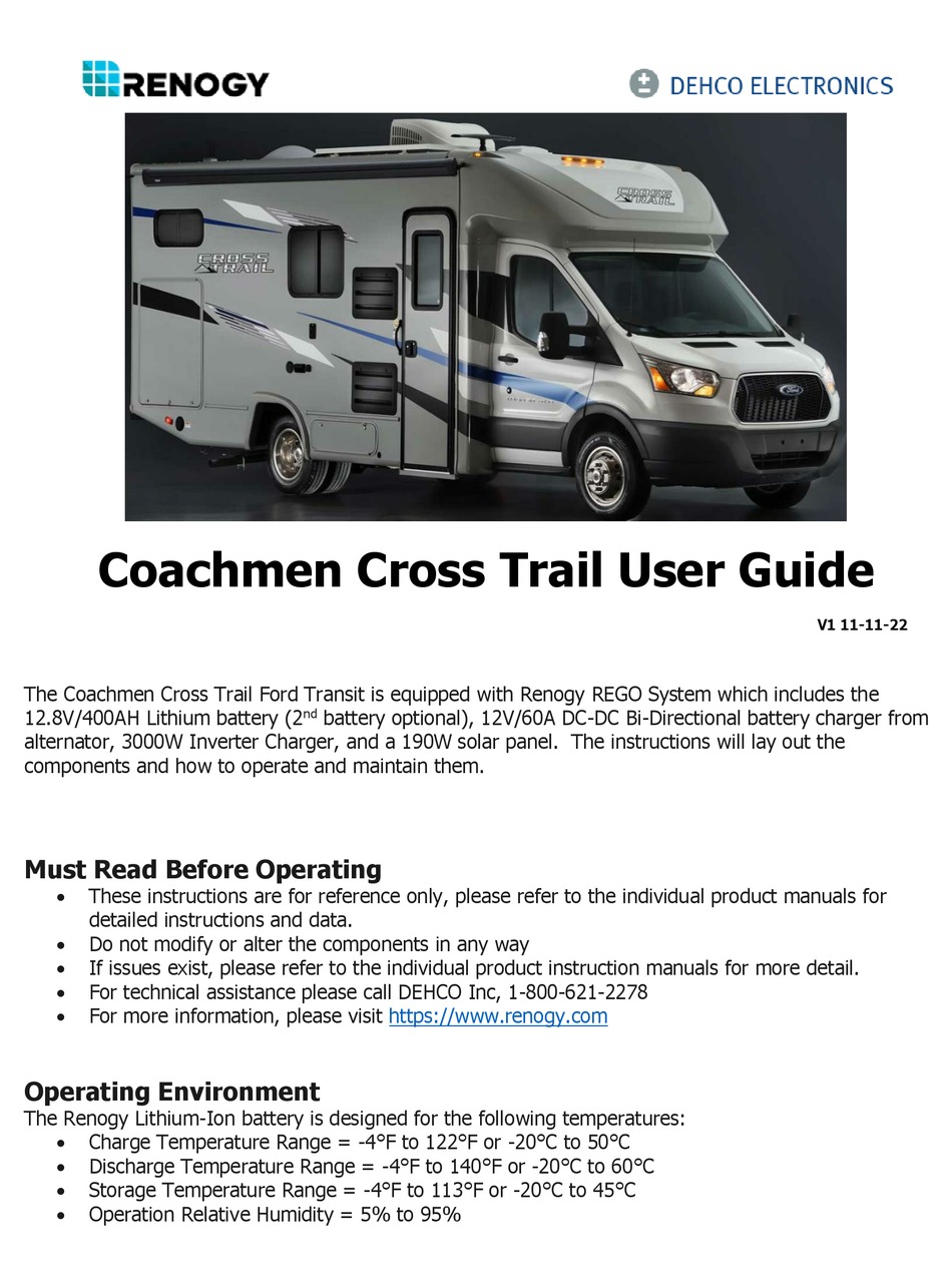COACHMEN RV CROSS TRAIL USER MANUAL Pdf Download ManualsLib