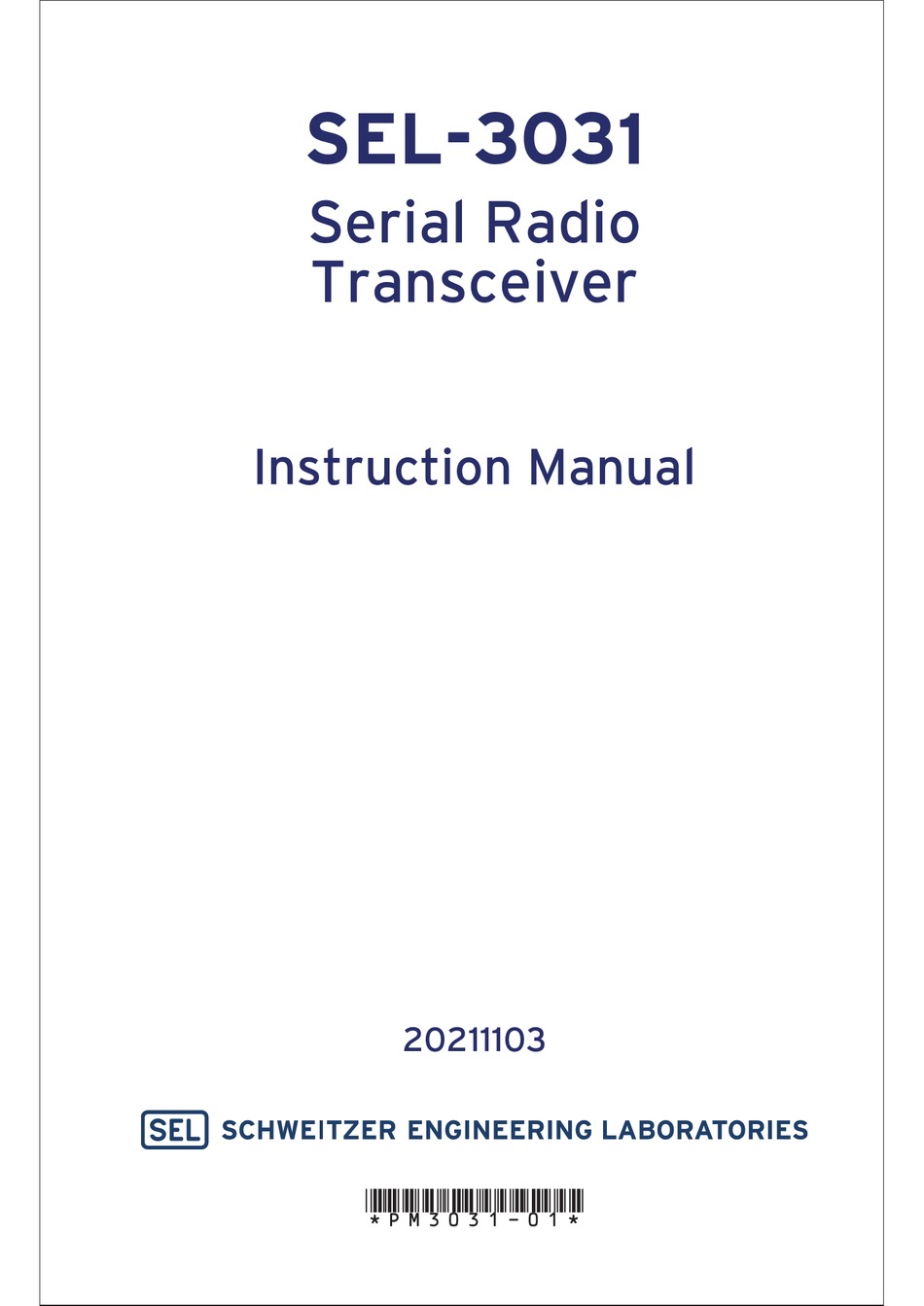 SEL 3031 INSTRUCTION MANUAL Pdf Download ManualsLib
