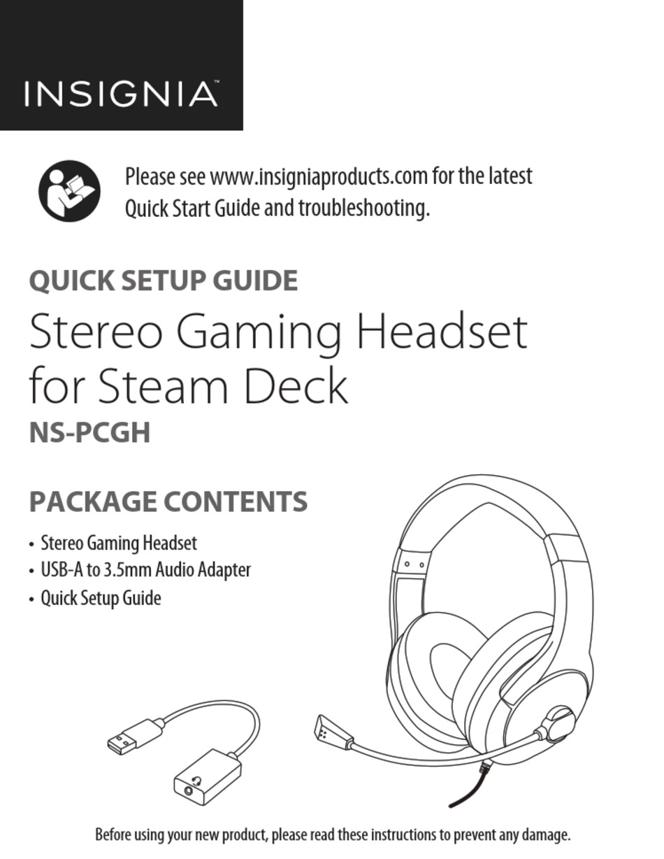 INSIGNIA NS-PCGH QUICK SETUP MANUAL Pdf Download | ManualsLib