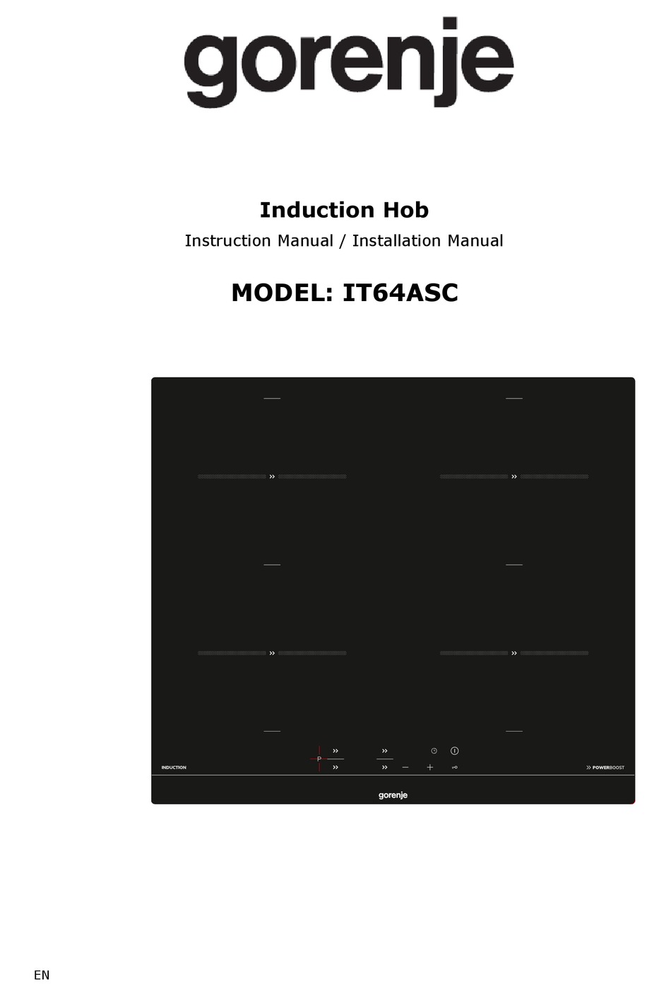 GORENJE IT64ASC INSTRUCTION MANUAL / INSTALLATION MANUAL Pdf Download