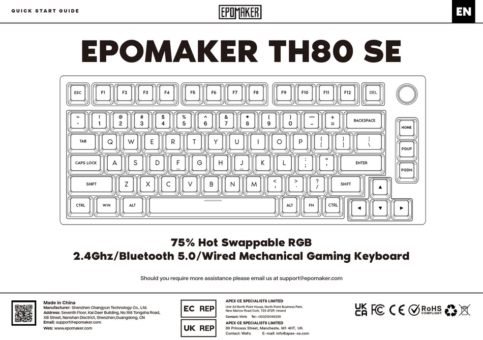 EPOMAKER TH80 SE QUICK START MANUAL Pdf Download ManualsLib