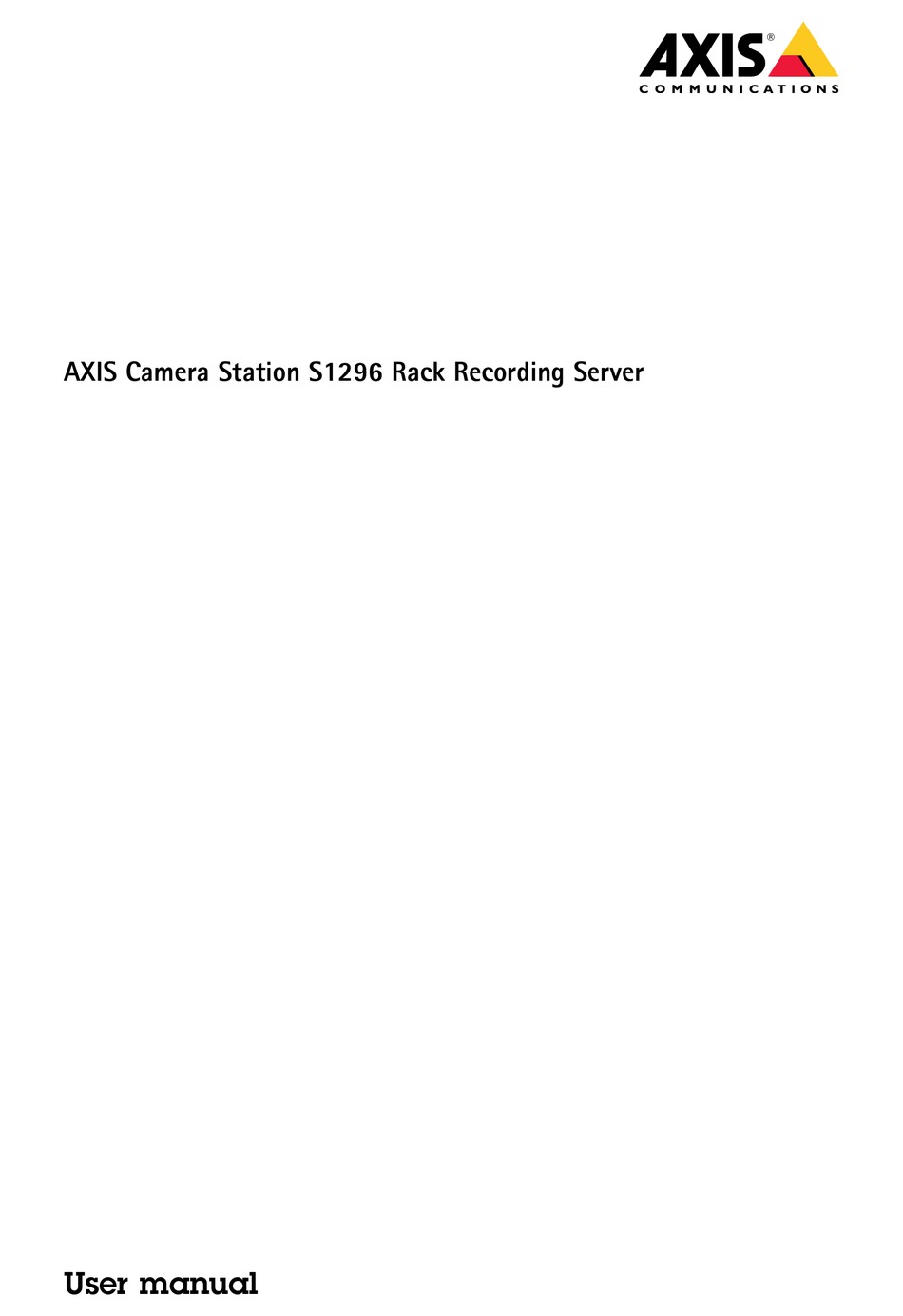 AXIS CAMERA STATION S12 SERIES USER MANUAL Pdf Download ManualsLib