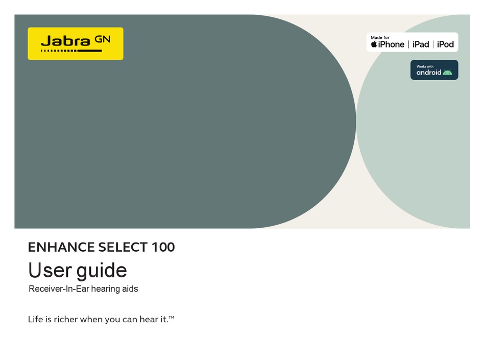 JABRA ENHANCE SELECT 100 USER MANUAL Pdf Download ManualsLib